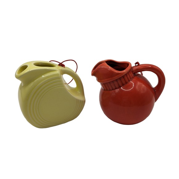Seasons of Cannon Falls Other - Seasons of Cannon Falls Red Orange‎ Ball Pitcher Yellow Disc Jug Ornaments